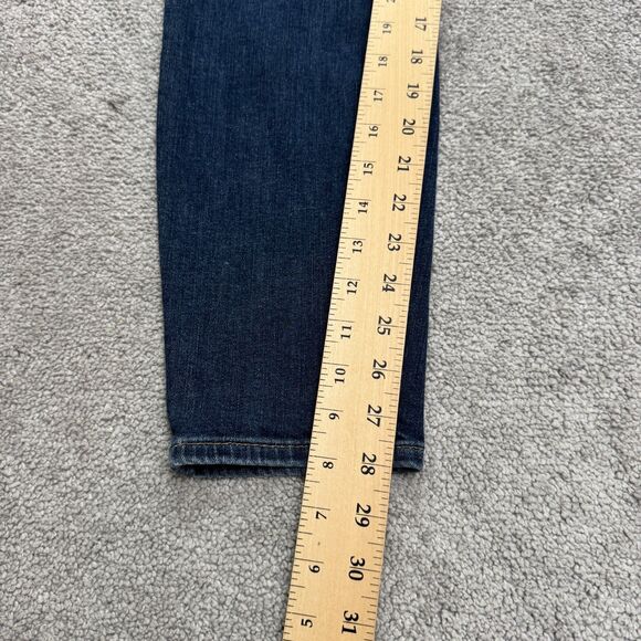 Good American Good Legs High Rise Skinny Denim Jeans Womens 18 Plus Dark Wash - Picture 15 of 16